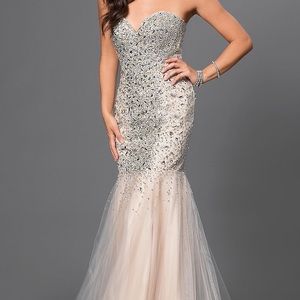 BEADED PROM DRESS ONLY WORN ONCE